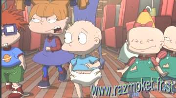 The Rugrats evicted from first class (where Angelica has just sneaked into)