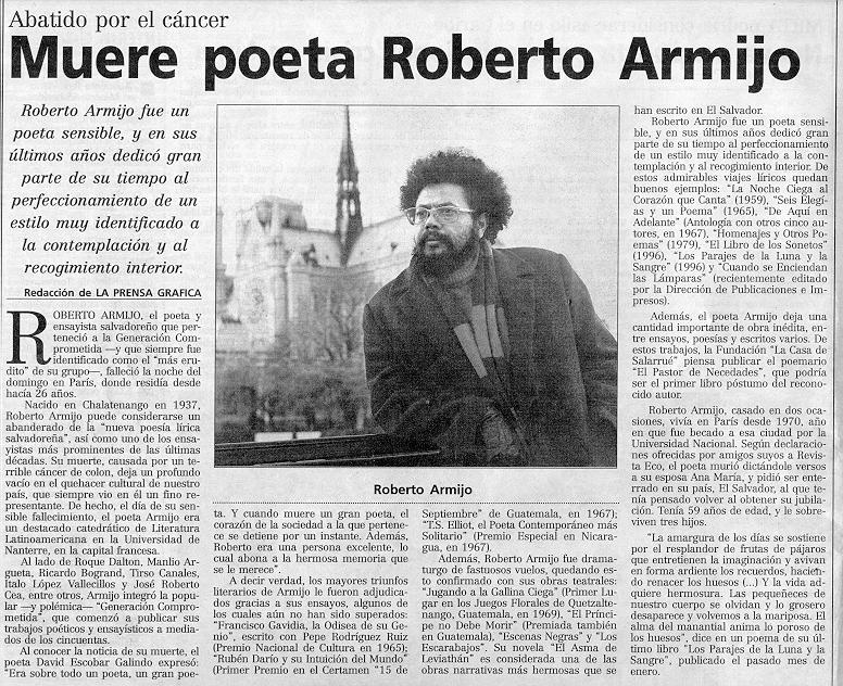 Noticia por La Prensa Grfica, Pag. 16-A (martes, 25/3/1997)