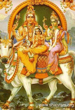 Lord Siva with parvati and Lord murugan