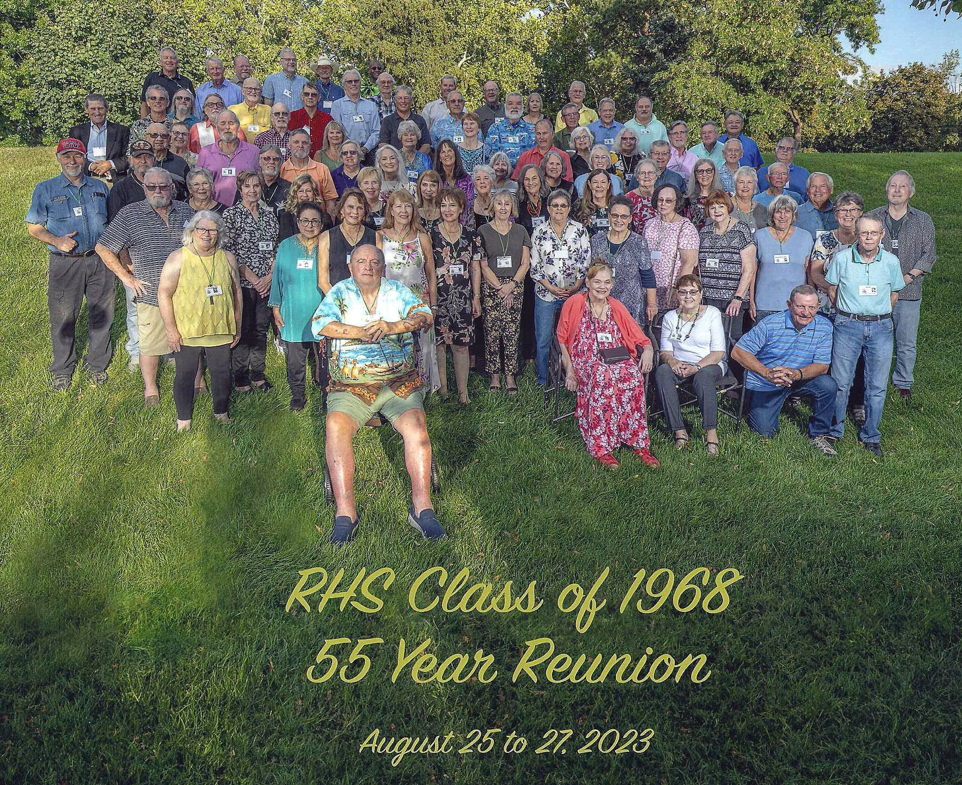 55 year group reunion photo