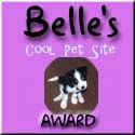 Belle's Cool Pet Site Award