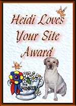 Heidi Loves Your Site Award
