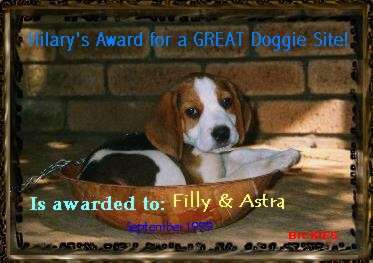 Hilary's Award for a GREAT Doggie Site!