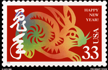 year of the rabbit stamp