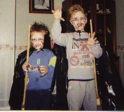 Andrew and Sam at Halloween 1998