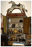 A shelf in a Red Bluff antique store