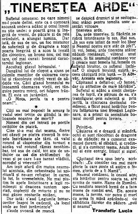 Din ziarul "Cuvntul", Luni 14 Octombrie 1940