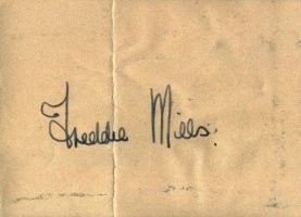 Freddie Mills - signed album page