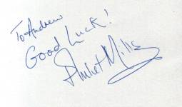 Signed, personalised card from Juliet Mills