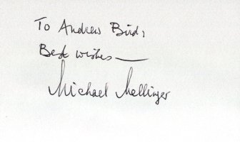 Michael Mellinger - signed card