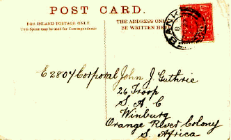 Postcard with Bank Postmark