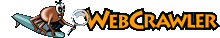 Webcrawler logo showing spider w/magnifying glass