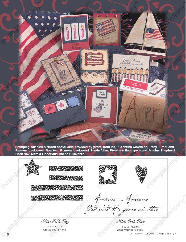 The Angel Company Rubber Stamps - Americana Stamps