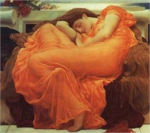 "Flaming June" by Lord Deighton (23585 bytes) 