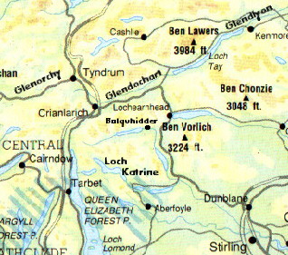 Map of the area where the story took place