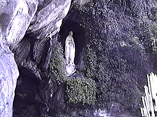 The Grotto and Statue marking the place where Our Lady stood