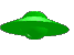 Green Hovering UFO