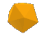Yellow Tumbling Dodecahedron