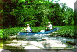 Click on this thumbnail for a larger version of this picture, taken by Jim Rogers, of Tim Stevens and me on the Cahaba River.