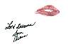 Ana Alicia signed lip print