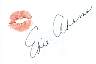 Edie Adams signed lip print