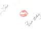 Heidi Bohay signed lip print