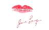 June Lang signed lip print