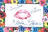 Stella Stevens signed lip print