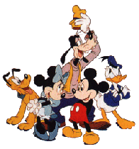 Mickey, Minie, Donald, Pluto and Goofy