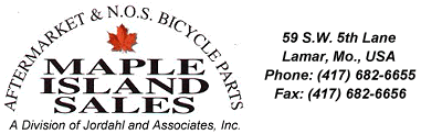Maple Island Sales, Aftermarket & N.O.S. Bicycle Parts