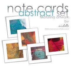 note card abstract set miscs by mi