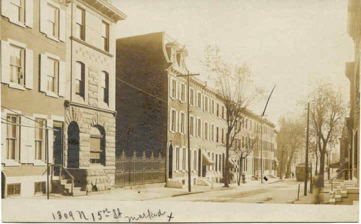old photo of North 15th Street, Philadelphia