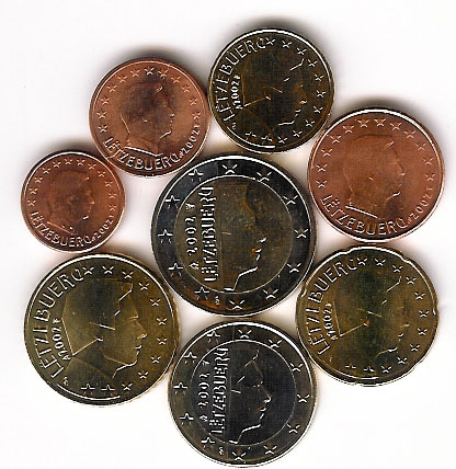 Luxemburg Euro Coins