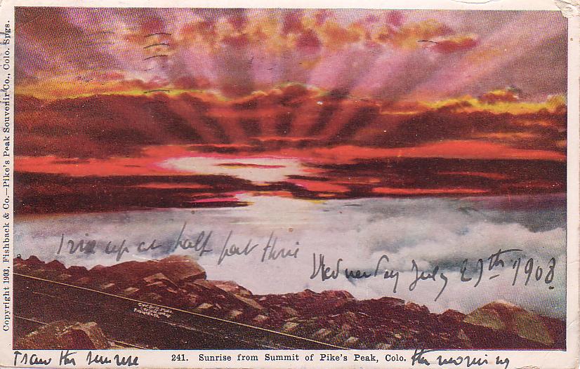Summit of Pike's Peak Colorado  'Published 1903'