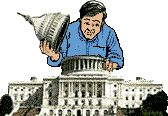 Picture of man looking under the roof of the capitol