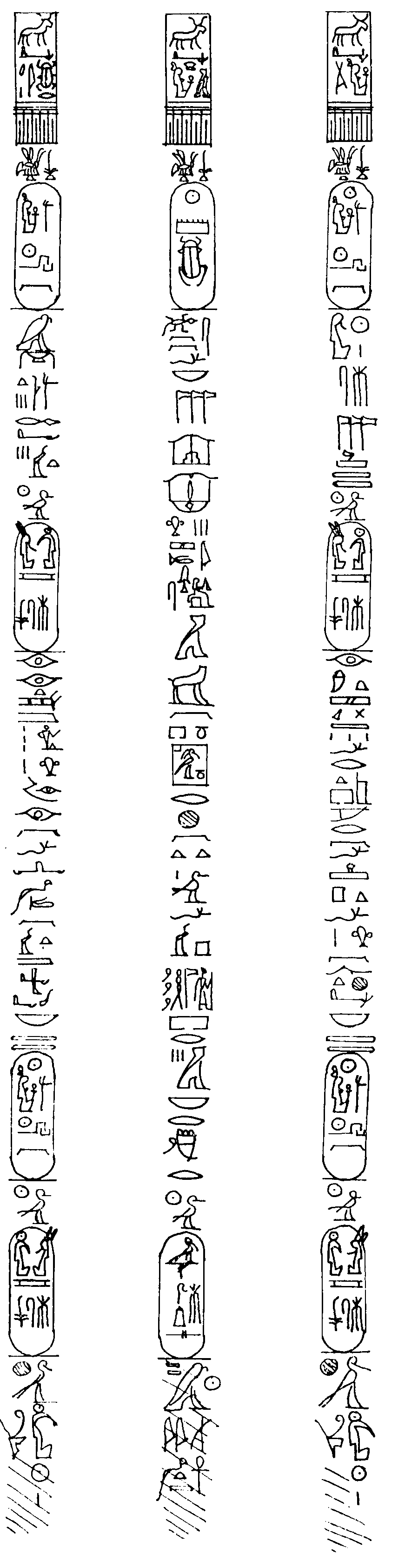 Hieroglyphics at South Face