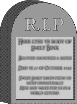 Emily Binx's Tombstone