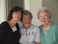 [Three ladies fellowship at Bonclarken.]