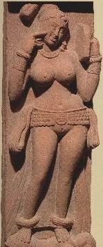 Yakshi With a Mirror
Ancient Indian Buddhist bas-relief
