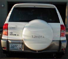 Toyota hard shell spare tire cover