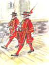 Beefeaters marching outside the tower of londonop.jpg (222170 bytes)