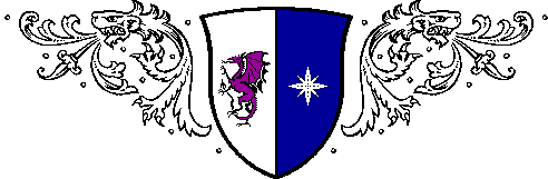 Eveningstar's coat-of-arms as I envision it. The Purple Dragon in this blazon is based on artwork appearing in FRQ1 Haunted Halls of Eveningstar.