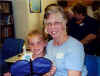 Grammie visiting Ashley in1st grade at ODCS.