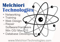 Melchiori Technologies: Computer Repair- Software & Hardware {Windows & Macintosh]; Databse Development; Web Site Design & Hosting; Training Workshops for Groups & Individual Lessons