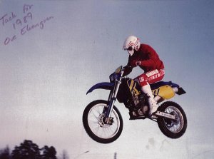 Ove and his 89 Husaberg that still keeps in his garage.