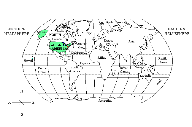 flat world map image