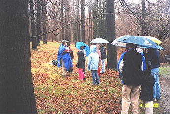 Students and tutors at Holden Arboretum