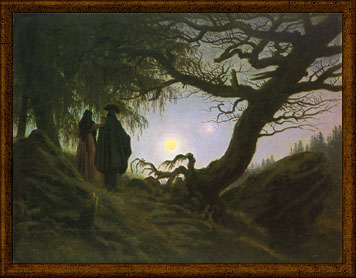 "Man and Woman Contemplate the Moon" by Friedrich
