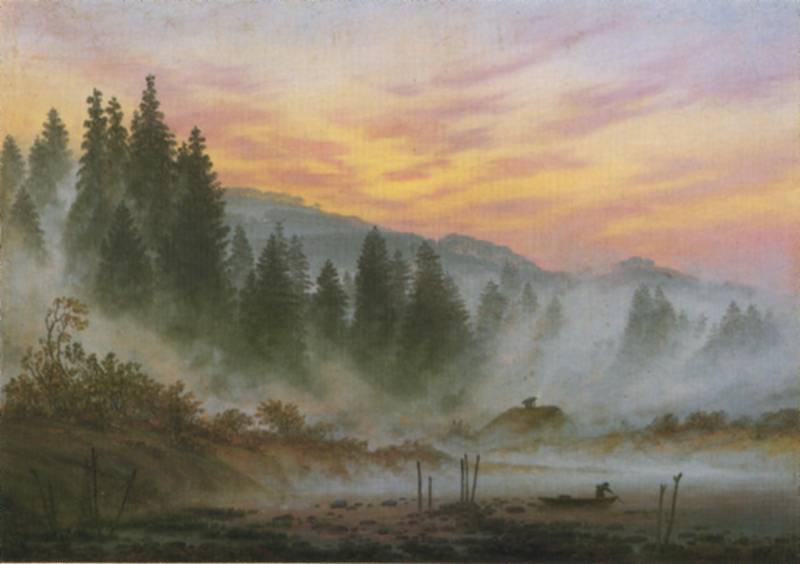 Morning by Friedrich (he hardly ever painted night