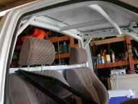 Cab and roll cage painted - click for larger image (82kb)